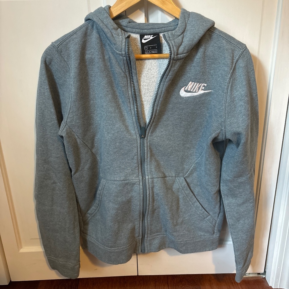Nike blue zip front sweatshirt - Size L
